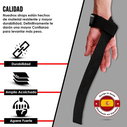 MERCURYAL Straps Gym - Straps Powerlifting - Complemento Para El Gimnasio - Accesorios Para Gym - Lifting Straps - Agarraderas Gimnasio - Peso Muerto